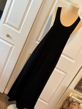 Sloan Symington Los Angeles Sleeveless Black Maxi Dress with Scoop Neck